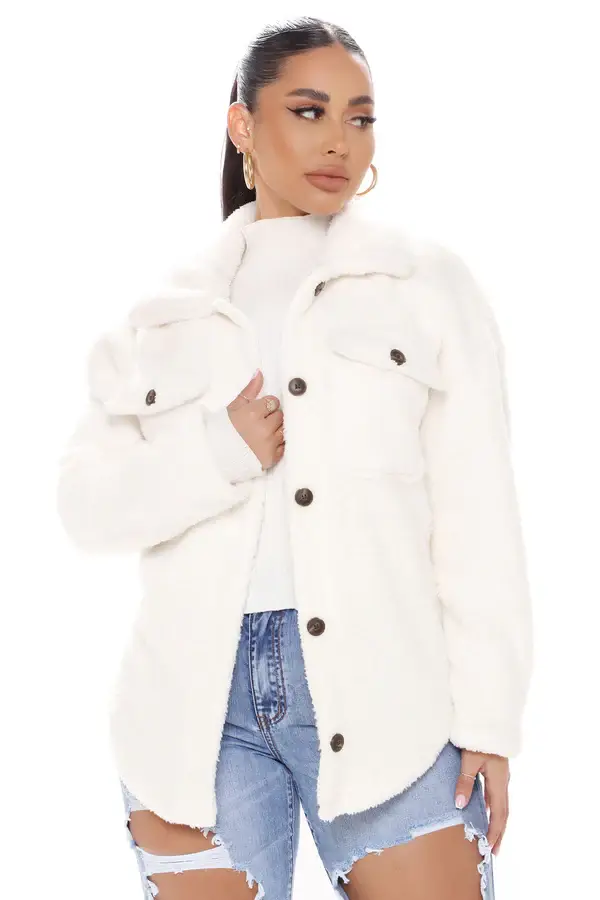 Chaqueta Peludo Marfil