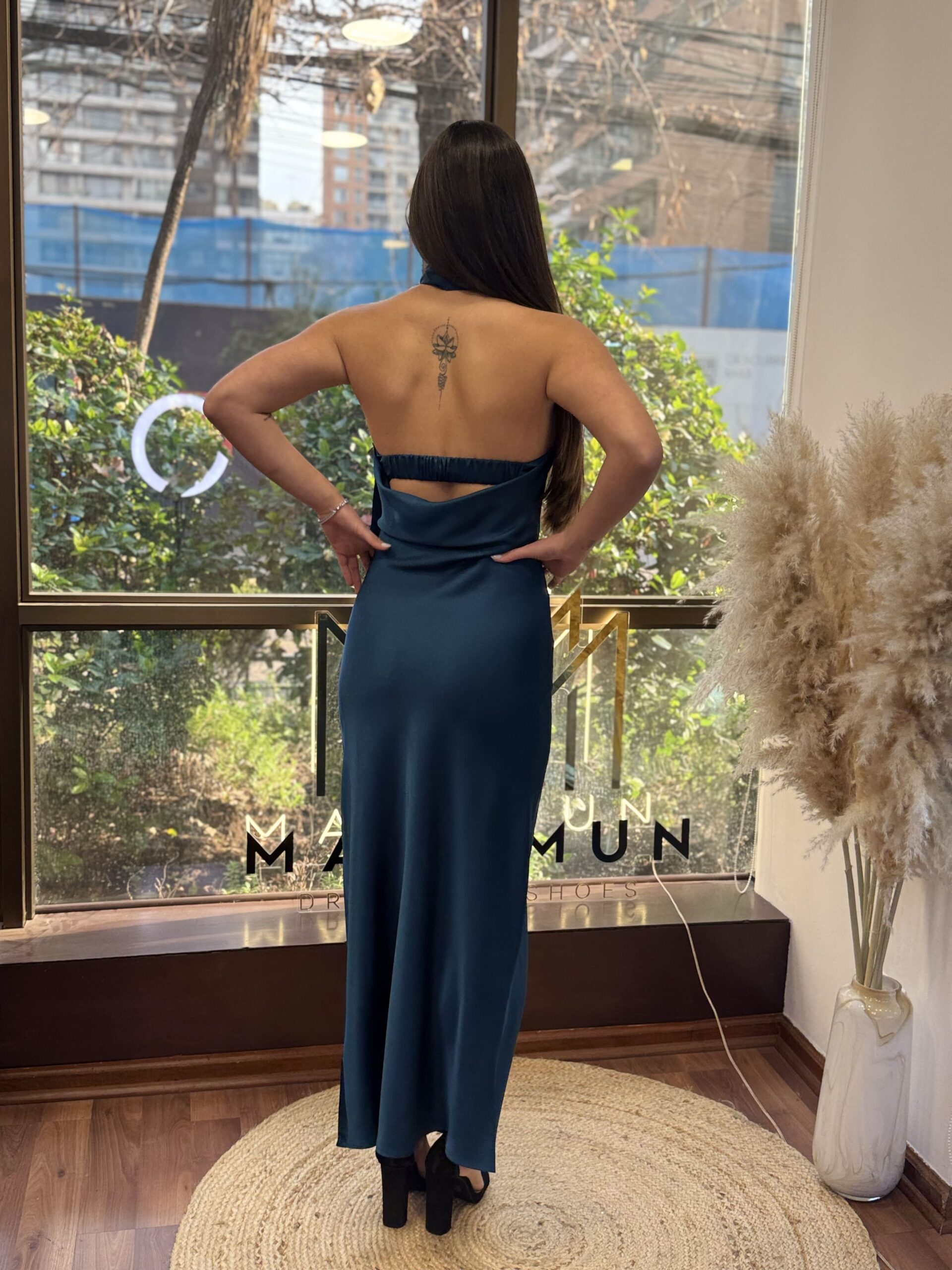 Vestido Juliette Verde Petróleo - Imagen 2